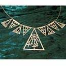 Ankh and lotus necklace gold