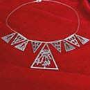 Ankh with lotus pendant silver