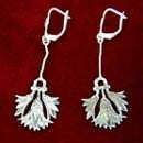 lotus earrings silver