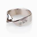 Mobius ring silver with zircons
