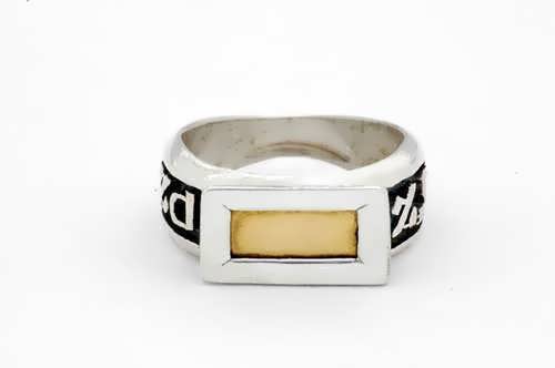 Five metal ring silver