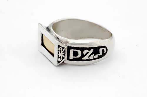 Five metal ring silver