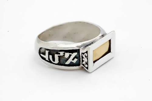 Five metal ring silver