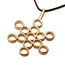 Fruit of life pendant gold big