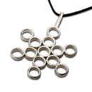 Fruit of life pendant silver big