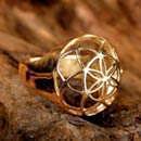 Seed of life ring gold