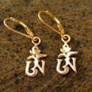 Tibetan om earrings
