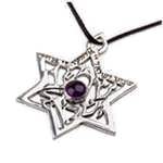 Shema israel star of david - silver