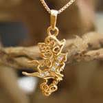 Air Element Pendant Gold small