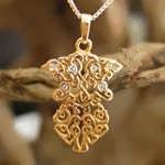 Earth Element Pendant Gold small