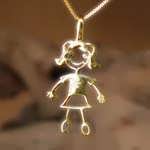 Happiness pendant (girl) gold
