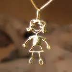 happiness pendant (girl) gold