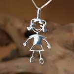 happiness pendant (girl) silver