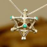 Inlaid merkaba Silver Medium