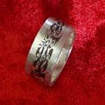 Mokume ring silver