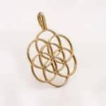 Seed of life pendant gold with diamonds