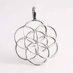 Seed of life pendant silver with zircons