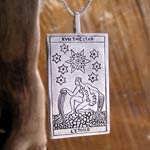 Tarot Star Card Pendant Silver