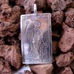 Tarot Magician Card Pendant Silver