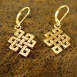 Tibetan knot earrings