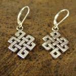 Tibetan knot earrings