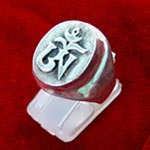 Tibetan Om ring Silver
