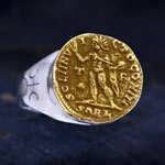Uranus in Aries Talisman Ring Silver and Gold