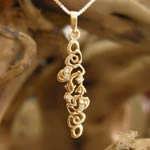 Water Element Pendant Gold small
