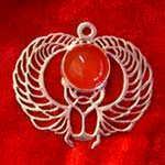 Winged Scarab silver