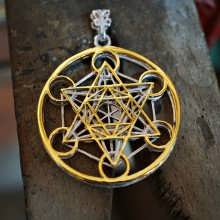 Cubo di Metatron - 24K oro and Silver