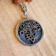 Alchemical Earth Element Pendant Silver