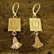 Cancer Earrings Gold