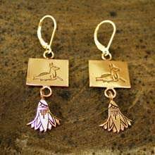 Capricorn Earrings Gold