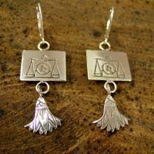 Libra Earrings Silver