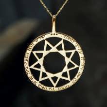 Enneagram Pendant Gold