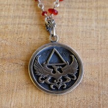 Alchemical Fire Element Pendant Silver