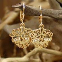 The Fire Element Earrings Gold With Diamonds