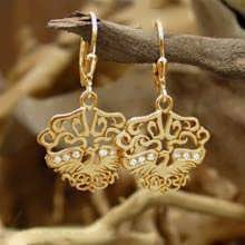 The Fire Element Earrings Gold with Diamonds