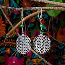 Flower of Life Earrings Small Silver