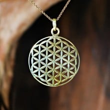Flower of Life Pendant Small - Gold