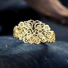 The Earth Ring gold with diamonds