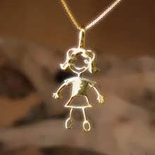 Happiness Pendant (girl) Gold