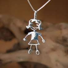 Happiness Pendant (girl) Silver