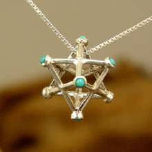 Eingelegter Merkaba Mittelgroß Silver