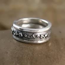 Personalized Lunar Ring Silver