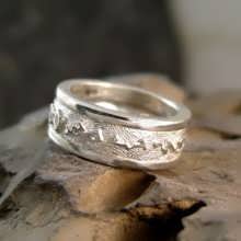 Personalized Lunar Ring Silver and White Gold