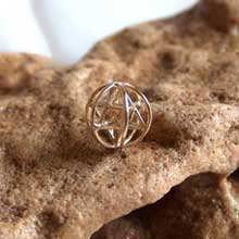 Merkaba With Prana Sphere Gold Small