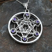 Inlaid Metatron Cube Silver