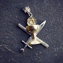 Minor Arcana Pendant Silver and Gold