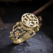 Musashi Samurai Earth Ring Gold